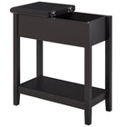 HOMCOM - Table d’appoint à dessus rabattable - café foncé-Décoration intérieure élégante rétro de style minimaliste avec une surface couleur café foncé 