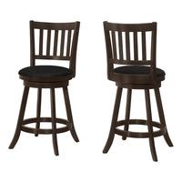 Monarch Specialties - 1237 Tabouret De Bar - Lot de 2/ 39"H Comptoir/ Pivotant/ Expresso - Paquet de 2-1