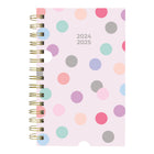 Blueline - 2024-2025 agenda académique quotidien/mensuel - 8 po x 5 po - Collection Geo assortie - Anglais-Calendrier mensuel au début de chaque mois
