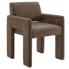 Modway - Daven Tissu Chaise de salle à manger rembourrée in Moka-Fauteuil polyvalent pour salle à manger