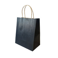 Wamaco - Sacs de magasinage Kraft couleur, 8 x 4,75 x 10,5 (po), noir, paquet de 100-Sacs de magasinage Kraft couleur