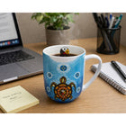 Oscardo - Tasse porcelaine « Medicine Turtle » de James Jacko - 485 ml-Conception de tasse empilable - Optimisée pour un rangement facile et une organisation peu encombrante