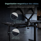 MotionGrey - Bureau debout électrique réglable Ultra  avec plateau inclinable - 55,1 po - Noir-9