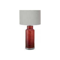 Monarch Specialties - Luminaire - 28 po H Lampe De Table - Verre Rose Poussiéreux - Abat-Jour Gris - Contemporain - Moderne-Cette lampe de table contemporaine de 28 pouces de haut présente un corps en verre rouge translucide texturé sur une base en acrylique transparent et est surmontée d'un abat-jour en tissu gris sophistiqué, ce qui en fait un accent élégant dans un salon, une chambre à coucher ou un bureau à domicile