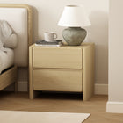 Manhattan Comfort - Linda 24" Table de nuit moderne à 2 tiroirs - Chêne naturel-Comprend 2 tiroirs spacieux avec extension à 75 %