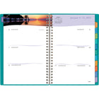 Mead - Agenda hebdomadaire/mensuel escapade tropicale 2025 - 8 1/4 po H x 5 7/8 po l - couleurs assorties - bilingue-Double reliure à spirale