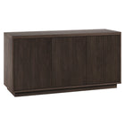 Hudson&Canal - Meuble TV rectangulaire cannelé Hanson pour téléviseurs jusqu'à 55 pouces, couleur aulne brun-Un design transitionnel moderne pour votre bureau à domicile, votre chambre ou votre espace de vie