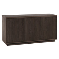 Hudson&Canal - Meuble TV rectangulaire cannelé Hanson pour téléviseurs jusqu'à 55 pouces, couleur aulne brun-Un design transitionnel moderne pour votre bureau à domicile, votre chambre ou votre espace de vie