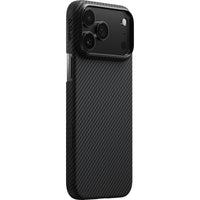 PITAKA - Étui tactile Woven pour iPhone 17 Pro - Noir/Gris-Propulsé par notre technologie exclusive PitaTap