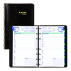 Blueline - 2025 Agenda quotidien MiracleBind Couverture rigide Rechargeable - 8 po x 5 po - Noir - Bilingue-L'avenir de la planification est ici. Blueline est fier de présenter l'application de rappels Blueline inkLink qui relie votre agenda à votre téléphone. Restez organisé comme jamais auparavant grâce à nos agendas Blueline et la technologie du Code QR. Priorisez des rappels, recevez des notifications, prennez des notes et dressez des listes de tâches. Disponible dès maintenant sur App Store et Google P