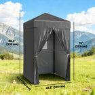 Outsunny - Tente auvent pliante compacte 4 pi l x 4 pi L - Auvent d'intimité portable UPF50+ - Gris foncé-Fenêtre en maille pour la ventilation, avec un volet pour plus d’intimité