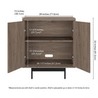 Hudson&Canal - Meuble d'appoint Whitman de 71 cm de largeur par - Chêne gris vieilli-8