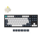 Keychron - Q3 Max Interrupteur interchangeable RGB rétroéclairé version bouton - Interrupteur banane - Noir-Boîtier entièrement en aluminium pour durabilité, stabilité et sensation de frappe premium