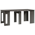 HOMCOM - Table à manger rectangulaire extensible 23,6 po - 70,9 po pour 6-8 personnes - gris-Cette table à manger s'étend de 23,6 po à 70,9 po, offrant des places assises pour jusqu'à 6 personnes 