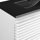 Modway - Render Support mural de 36" Vanette de salle de bain - Blanc Noir-Matchs non inclus