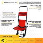 Mobile StairLift - EZ LITE - Chaise d’évacuation - couleurs assorties-Conçu pour une utilisation à deux personnes afin de simplifier les procédures d’évacuation sécuritaires