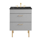 Modway - Daybreak 24" Vanette de salle de bain - Gris clair noir-6