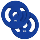 Soozier - 2 x 8,8 lb disques de poids avec poignées faciles à saisir-L'ensemble comprend deux disques de 8,8 lb (4 kg), soit un total de 18 lb (8 kg) pour des entraînements polyvalents