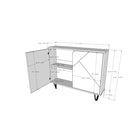 Nexera - Console de rangement 2 portes Slim, Noir-6