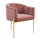 Modway - Savour Touffe Performance Velvet Chaises d’accent Ensemble de 2 - Rose poussiéreuse-Assemblée requise