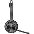 HP - Casque Poly Voyager Focus 2 USB-C-Restez productif avec jusqu'à 19 heures d'autonomie en conversation sans fil (ANC activé) et prolongez la durée de vie de la batterie en l'utilisant avec fil, avec le mode audio sur USB.