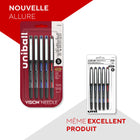 uni-ball - Stylos à bille roulante Vision Needle – 0,5 mm – couleurs assorties – paquet de 5-Le système d’encre Uni-Flow assure une écriture uniforme et délicieusement fluide