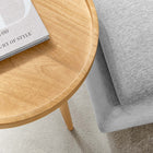 Modway - Chiro Bois rond Table d’appoint - Naturel-Glissements au pied sans marquer