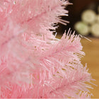 HOMCOM - Sapin de Noël artificiel 4' forme crayon avec ouverture automatique - rose-Adapté uniquement à une utilisation en intérieur 