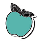 Ashley Productions - Effaceur magnétique pour tableau blanc, Pomme turquoise avec feuilles à craie, lot de 6-Léger et facile à saisir et à tenir pour les enseignants et les étudiants