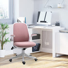 Vinsetto - Chaise de bureau à bascule respirante avec accoudoirs relevables - rose-Soutien lombaire réglable permettant de choisir la meilleure position de maintien