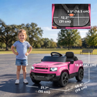 Qaba - Voiture électrique 12V Land Rover sous licence avec télécommande, suspension - rose-Télécommande 2,4G permettant une surveillance parentale plus sûre à tout moment  
