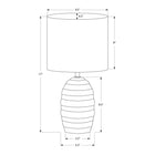 Monarch Specialties - Luminaire - 17 po H Lampe De Table - Céramique Noire - Abat-Jour Beige - Contemporain - Moderne-Équipée d'un interrupteur pratique à bouton rotatif marche/arrêt, elle vous permet d'éclairer facilement votre environnement à l'aide d'une ampoule standard de 60 W (non incluse), pour un ajout sans effort à votre décor