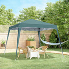 Outsunny - Tente auvent d'extérieur pliante 8 pi l x 8 pi L avec sac - Vert-Facile à plier et à déplier grâce à un design pop-up