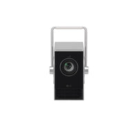 LG - Projecteur laser portable intelligent LG CineBeam Q 4K UHD-Il est doté d'une poignée rotative innovante offrant deux avantages pratiques : faites pivoter la poignée vers le haut pour transporter facilement le projecteur de 3 lb pratiquement n'importe où, ou faites-la pivoter vers le bas pour placer le projecteur à un angle