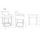 Manhattan Comfort - Ambassador tabouret de comptoir mi-siècle moderne en similicuir crème et noir 20,5" - lot de 2-Revêtement en similicuir avec rembourrage en mousse