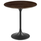 Modway - Lippa Rond de 20 po Bois Table d’appoint - Black Cherry-Table d’appoint moderne