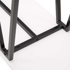Manhattan Comfort - Console moderne Celine 47,24 po - Blanc-Pieds en acier carbone avec finition noire pour la mode et la durabilité