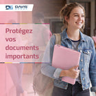 Davis Group - Classeur à anneaux à 3 compartiments - anneaux ronds de 2 -5 cm - couleur Rose pale-Cette reliure avec pochette de recouvrement convient parfaitement aux manuels, rapports et présentations