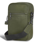 Champs - Onyx Sac Bandoulière Vertical en Cuir - Kaki-Fermeture éclair sur le devant 