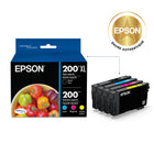 Epson - Cartouches d'encre T200 - Noir grande capacité/Couleur standard CMJ-Qualité photo supérieure à celle des photos de labo