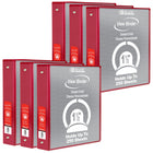 BAZIC Products - 1.5 po 3-Ring View Binder with 2 Pockets - Red - 6 Pack-Couverture en vinyle dur