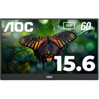 AOC - Moniteur portable ultra-fin 15,6 pouces, alimenté par USB-C, dalle IPS, Full HD 1920 x 1080, support pliable-Visualisation de haute qualité