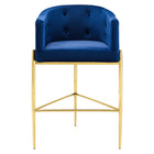 Modway - Savour Touffe Performance Velvet Tabouret de bar - Marine-Capacité de poids du tabouret de bar : 300 lb
