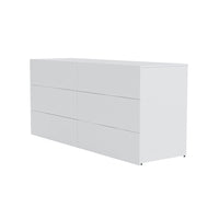Nexera - Commode James Nexera James à 6 Tiroirs-6 tiroirs range-tout sur coulisses de métal