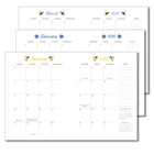 Sellers Publishing - Agenda sur 17 mois à couverture rigide High Note 2026 - Abeille de jardin-Tranchefile de tête et de queue, pages de garde et ruban de couleur assortie