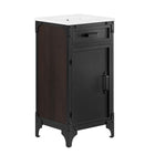 Modway - Steamforge 18" Vanette de salle de bain - Blanc Noir-Meuble de salle de bain industrielle moderne