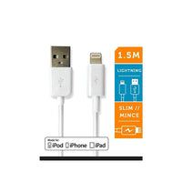 LOGiiX - Câble de chargement et de synchronisation Lightning LGX-10911, 1,5 m, blanc-Compatible avec les iPhone 5, iPod touch 5G, iPod nano 7G, iPad mini et iPad 4G, le câble de chargement et de synchronisation de LOGiiX peut être utilisé avec les Mac et les PC.