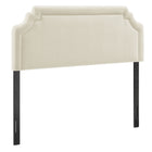 Modway - Magnolia Tissu rembourré Tête de lit Queen size - Écru-Tissu tissé en bruyère tissé