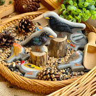 Yellow Door - Pierres de jeu sensorielles - Oiseaux - Lot de 8-Ensemble de huit pierres à oiseaux aux détails époustouflants comprenant : merle, mésange bleue, pinson des arbres, chardonneret, pigeon, rouge-gorge, moineau et étourneau