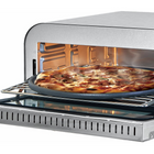 Salton - Pizzadesso four à pizza professionel avec friture à air - acier inoxyable-15 fonctions de cuisson préprogrammées : friteuse à air, rôtissoire, gril, grille-pain, bagel, four, réchaud, décongélation, fermentation, déshydrateur, pizza surgelée, légumes, frites, ailes de poulet et gâteau. 